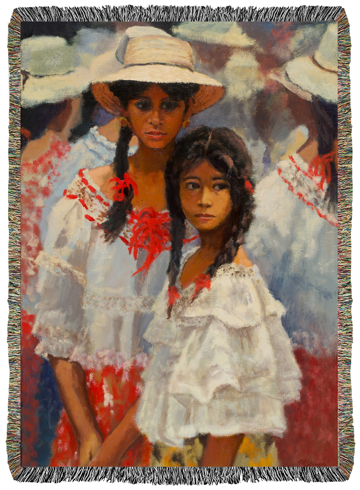 Rosalinda and Sister Woven Blanket