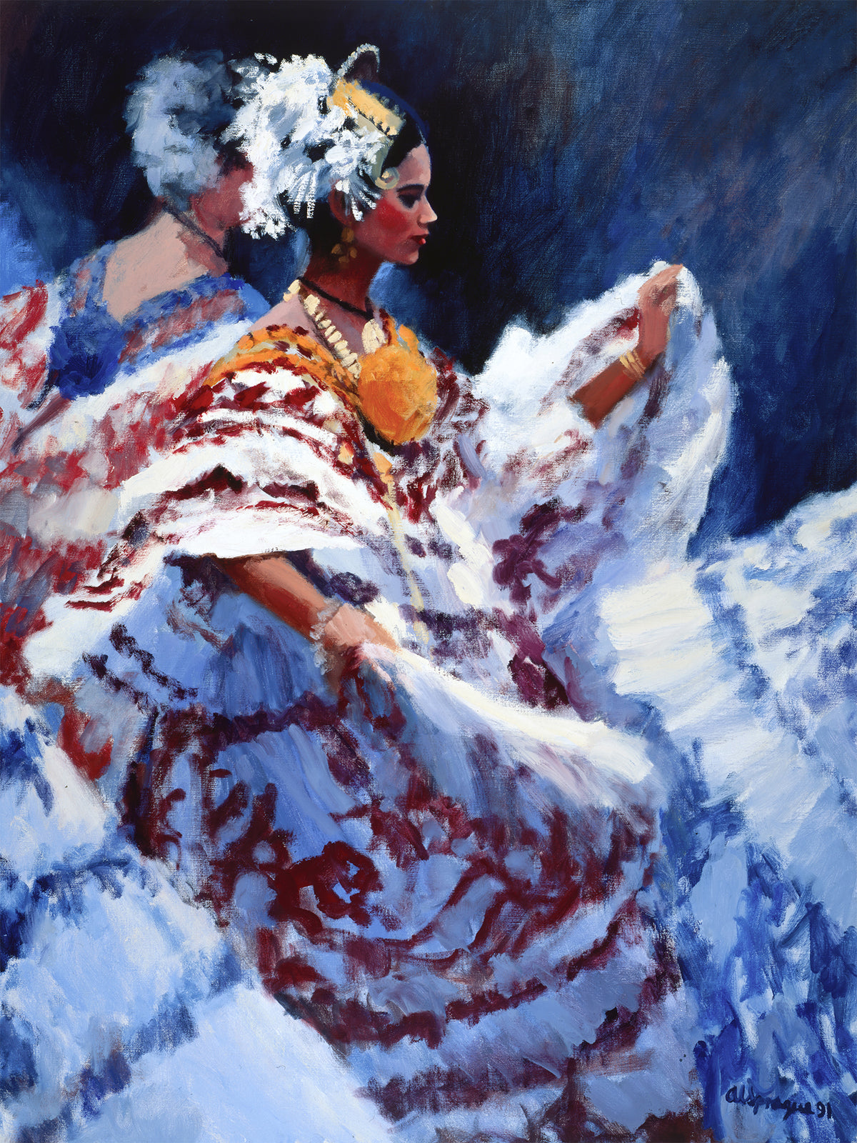 Esmeralda en Pollera