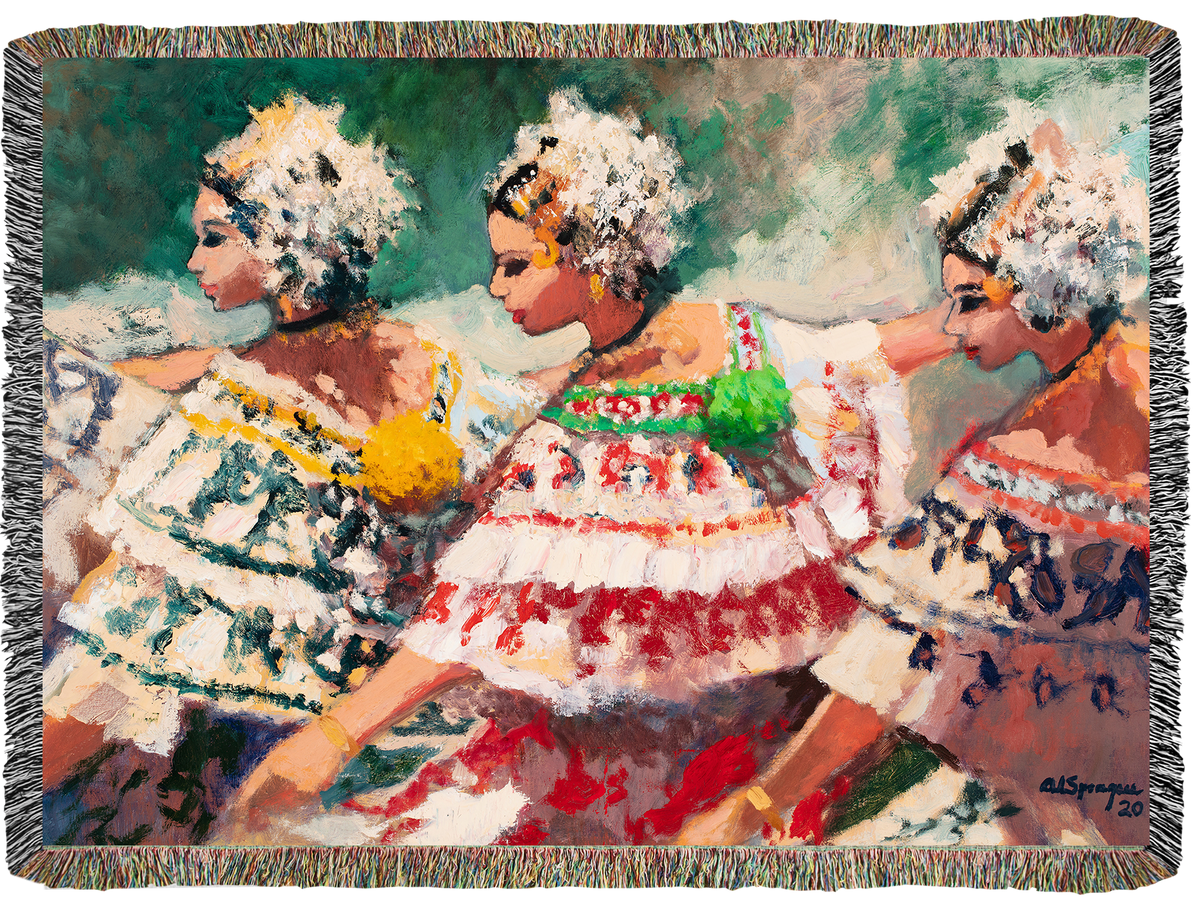 Polleras Outliined Woven Blanket