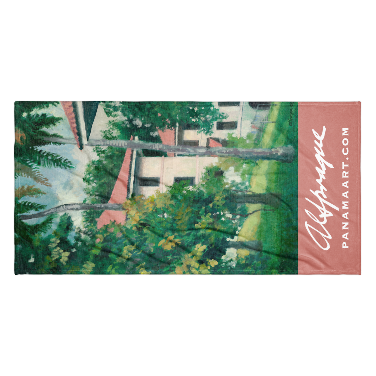 Behind the Houses Beach Towel