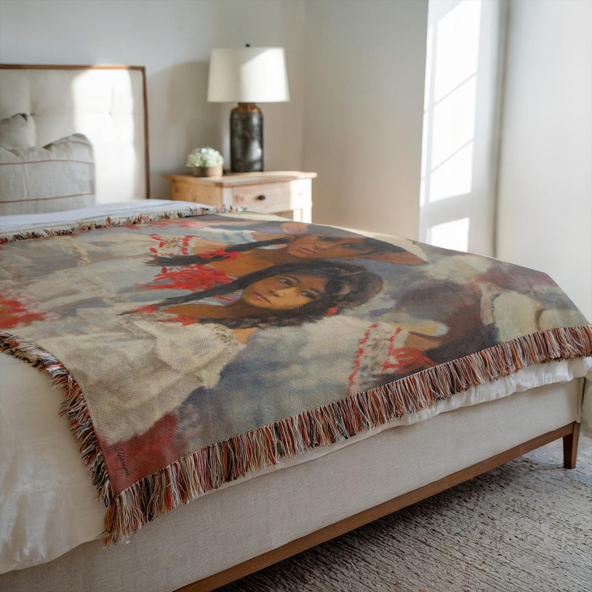 Rosalinda and Sister Woven Blanket
